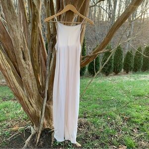 James Perse Cupro Slip Dress in Bone